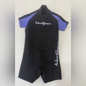 Neo Sport 2 mm Kids Shorty Wet Suit Size 2